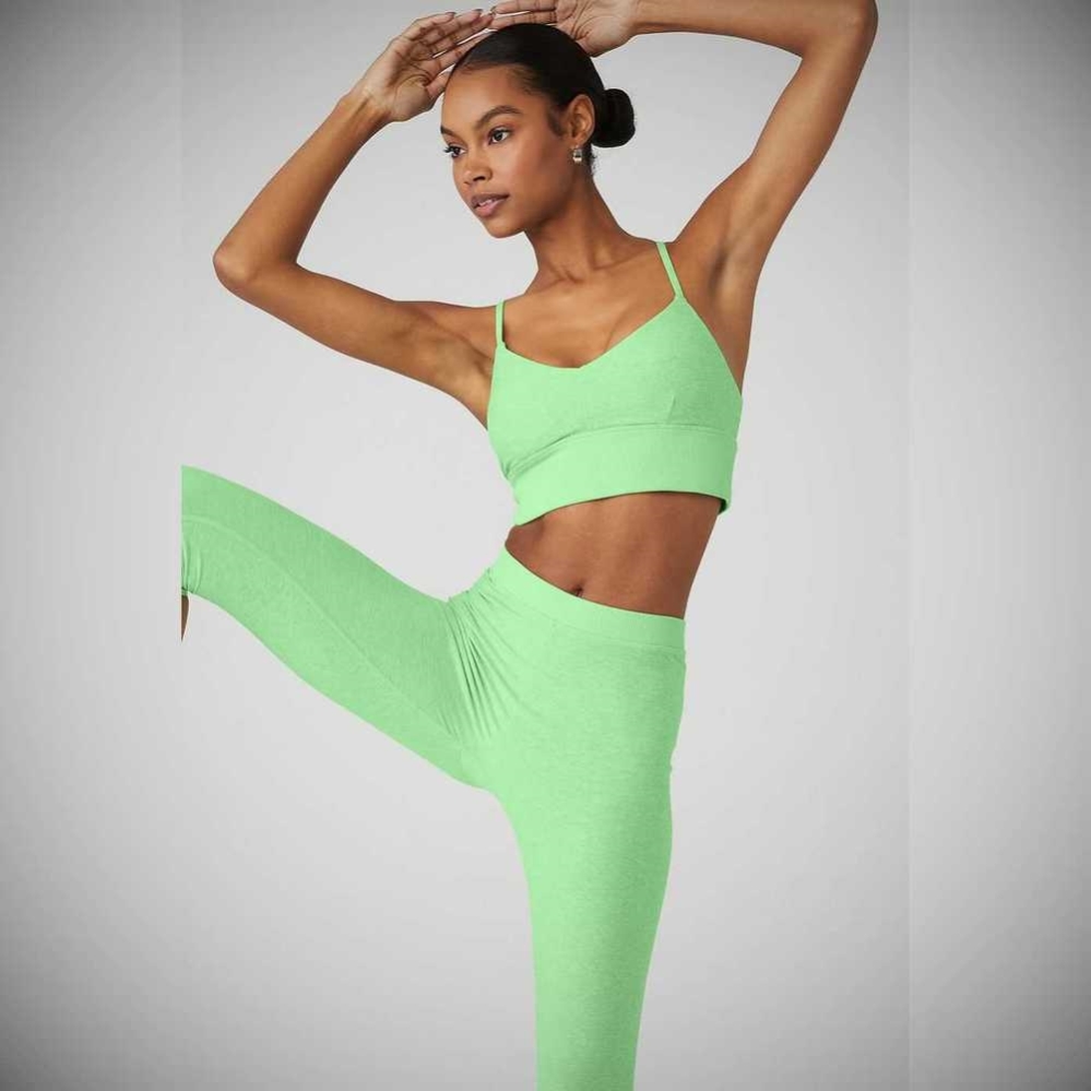 Pantalones Capri Alo Yoga Alosoft High-Cintura Iconic 90'S Mujer Verdes | MX-04XUJW