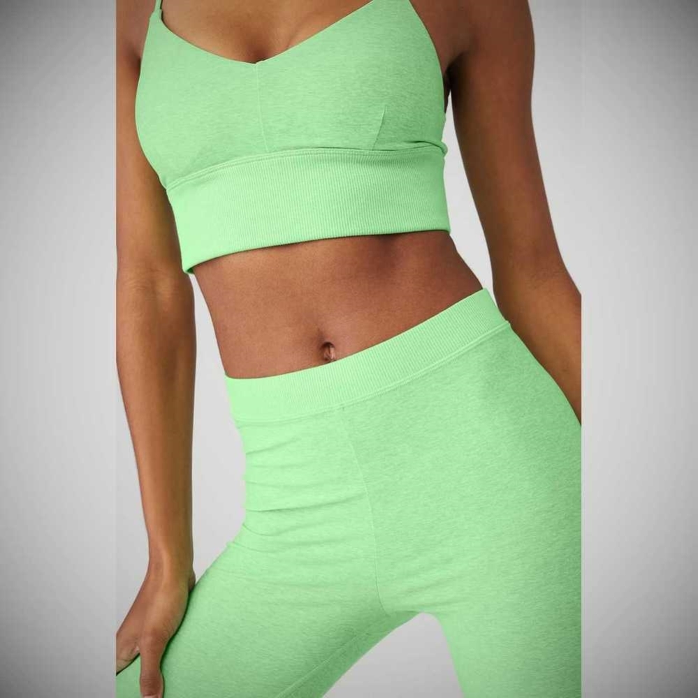 Pantalones Capri Alo Yoga Alosoft High-Cintura Iconic 90'S Mujer Verdes | MX-04XUJW