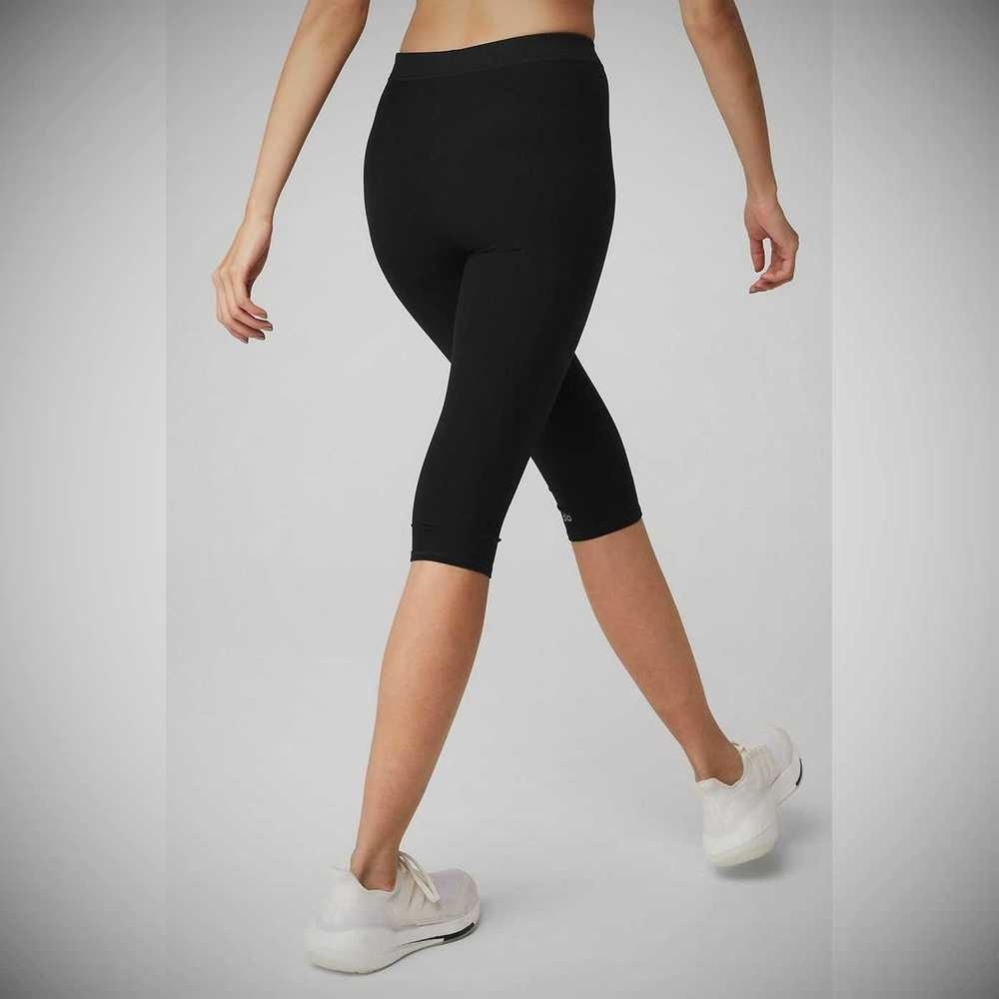 Pantalones Capri Alo Yoga Alosoft High-Cintura Iconic 90'S Mujer Negros | MX-18AVKT