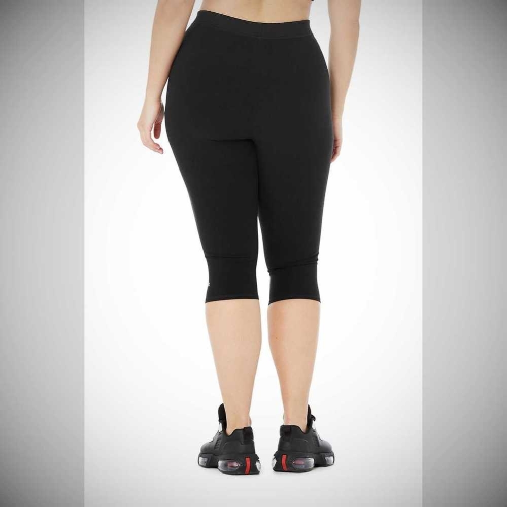 Pantalones Capri Alo Yoga Alosoft High-Cintura Iconic 90'S Mujer Negros | MX-18AVKT