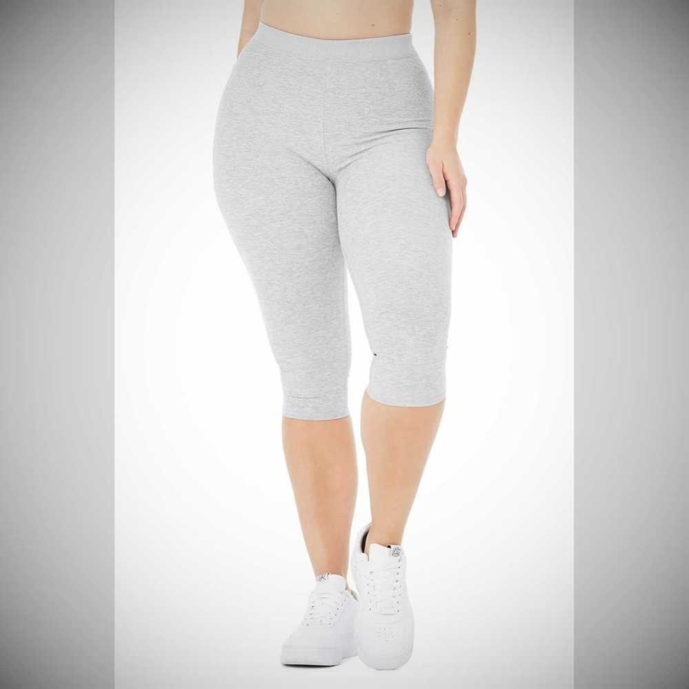 Pantalones Capri Alo Yoga Alosoft High-Cintura Iconic 90'S Mujer Grises | MX-26QLDO