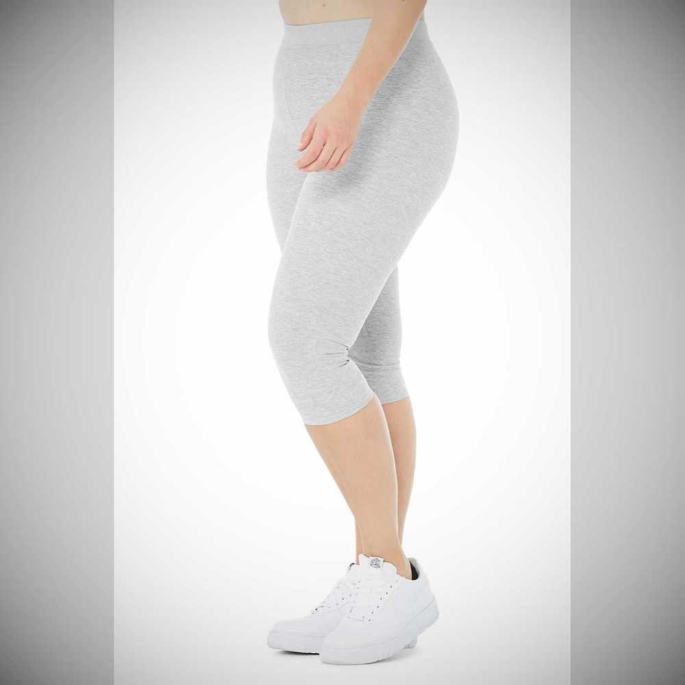 Pantalones Capri Alo Yoga Alosoft High-Cintura Iconic 90'S Mujer Grises | MX-26QLDO