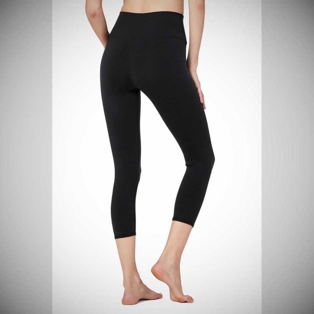 Pantalones Capri Alo Yoga High-Cintura Airbrush Mujer Negros | MX-39RBCU