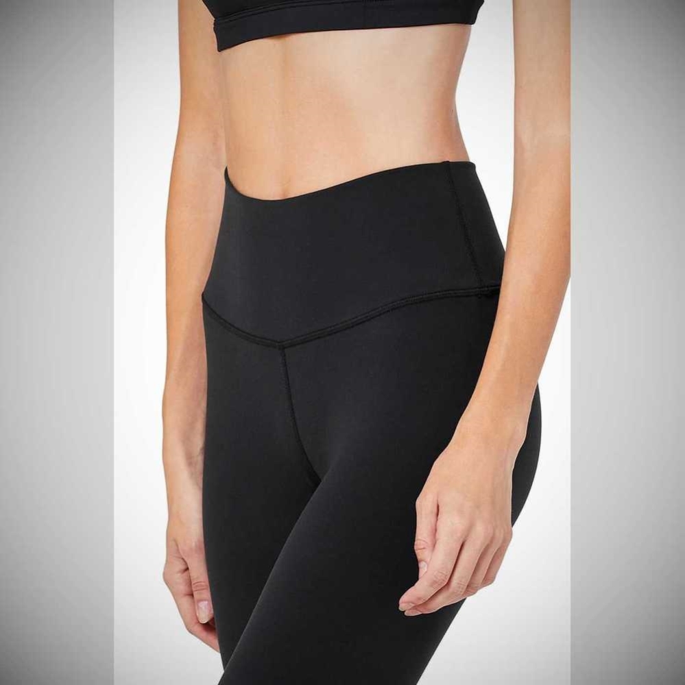 Pantalones Capri Alo Yoga High-Cintura Airbrush Mujer Negros | MX-39RBCU