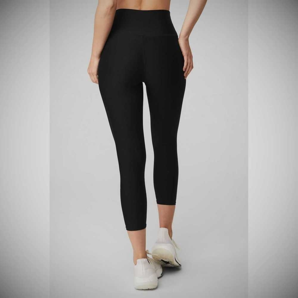 Pantalones Capri Alo Yoga High-Cintura Airlift Mujer Negros | MX-82ODMC