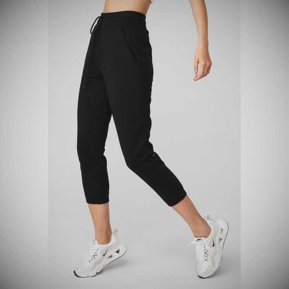 Pantalones Deportivos Alo Yoga 7/8 Easy Mujer Negros | MX-45IEMF