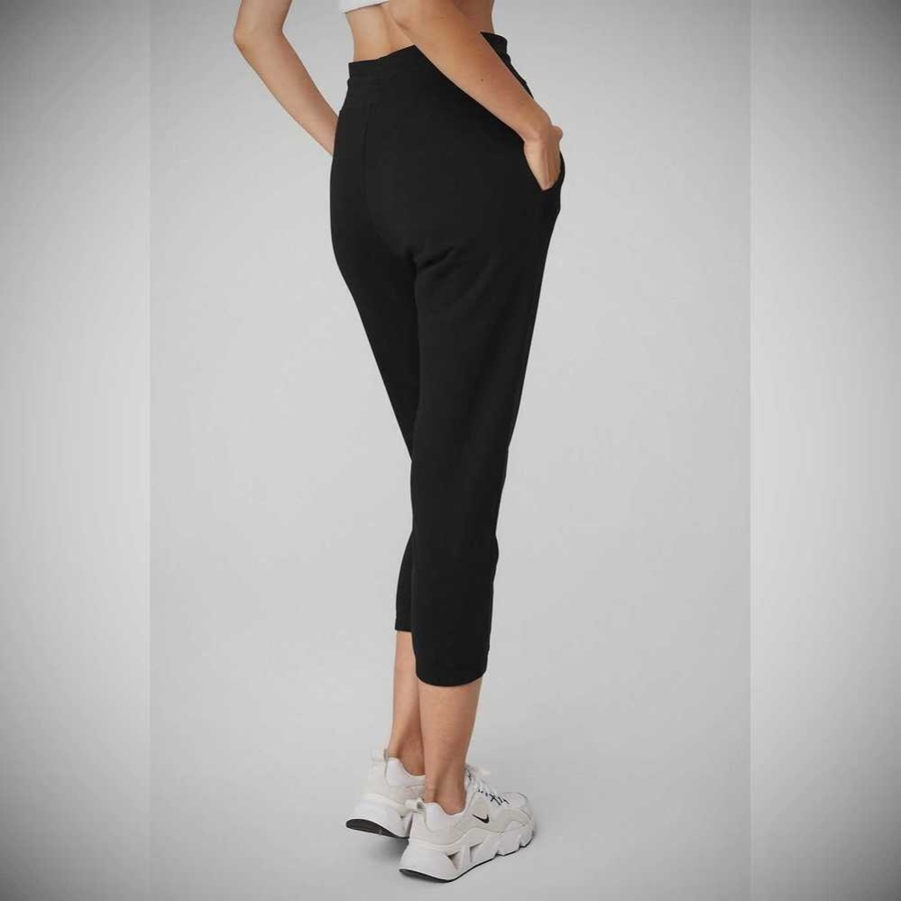 Pantalones Deportivos Alo Yoga 7/8 Easy Mujer Negros | MX-45IEMF