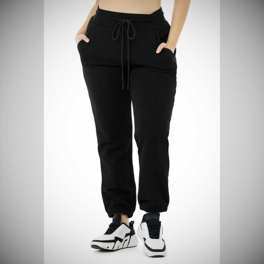 Pantalones Deportivos Alo Yoga 7/8 Easy Mujer Negros | MX-45IEMF