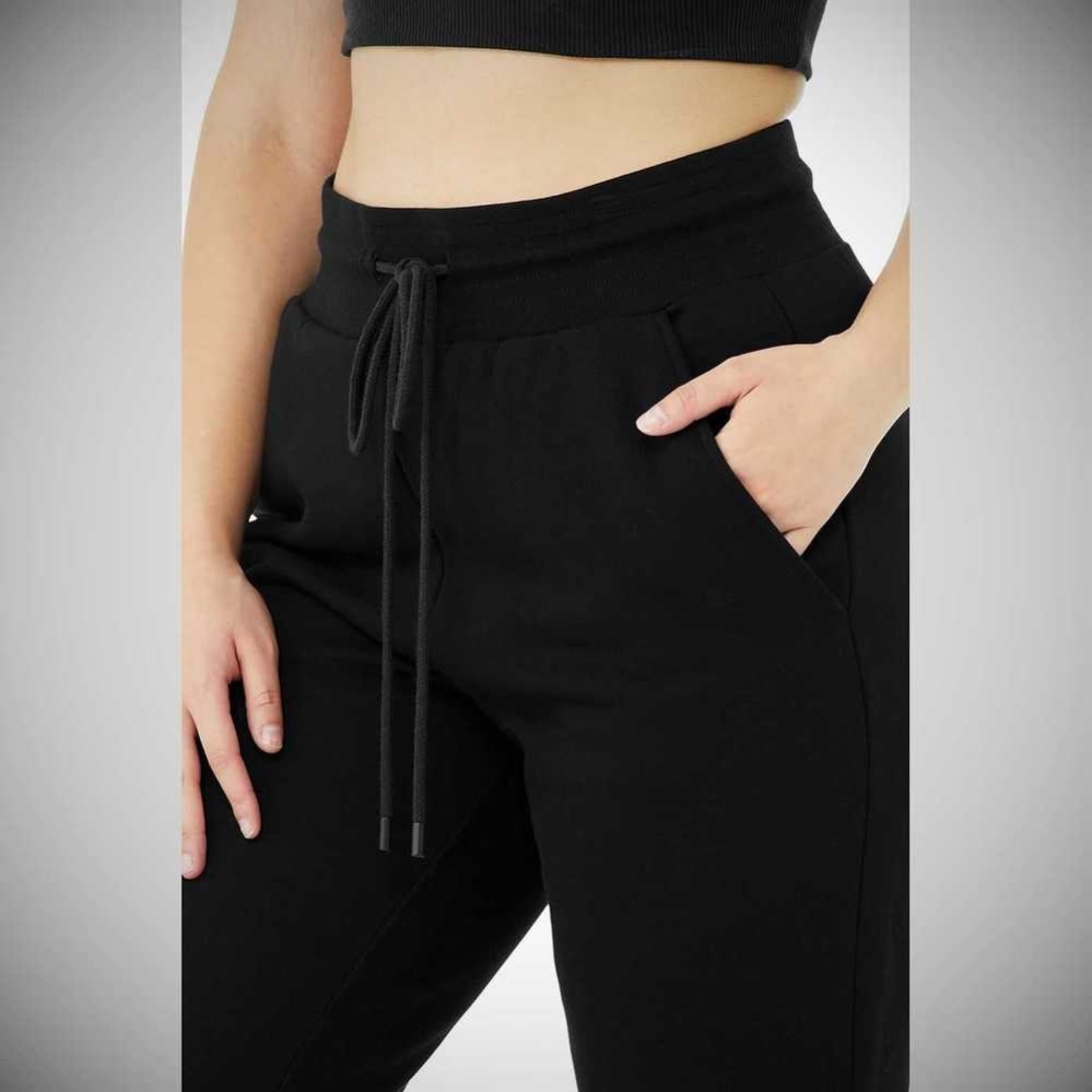 Pantalones Deportivos Alo Yoga 7/8 Easy Mujer Negros | MX-45IEMF