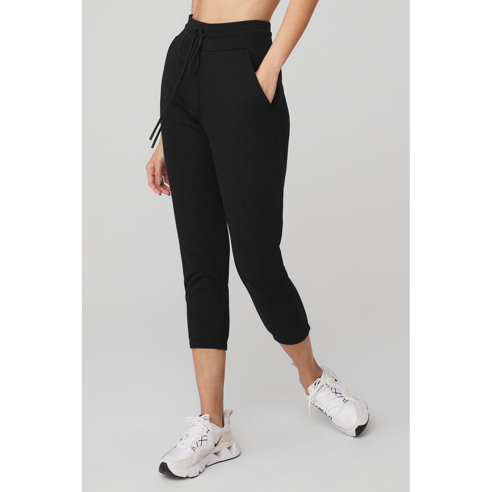 Pantalones Deportivos Alo Yoga 7/8 Easy Mujer Negros | MX-45IEMF