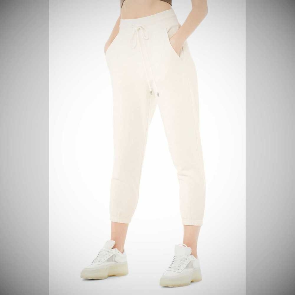 Pantalones Deportivos Alo Yoga 7/8 Easy Mujer Blancos | MX-53PHTI