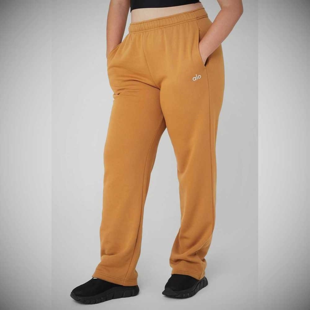 Pantalones Deportivos Alo Yoga Accolade Directo Leg Mujer Toffee | MX-06MIBA