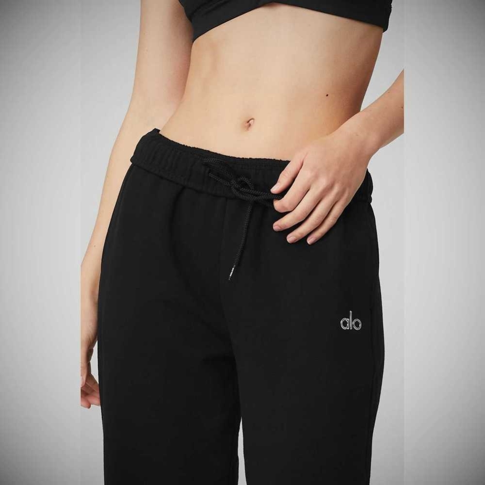 Pantalones Deportivos Alo Yoga Accolade Directo Leg Mujer Negros | MX-10XHMS