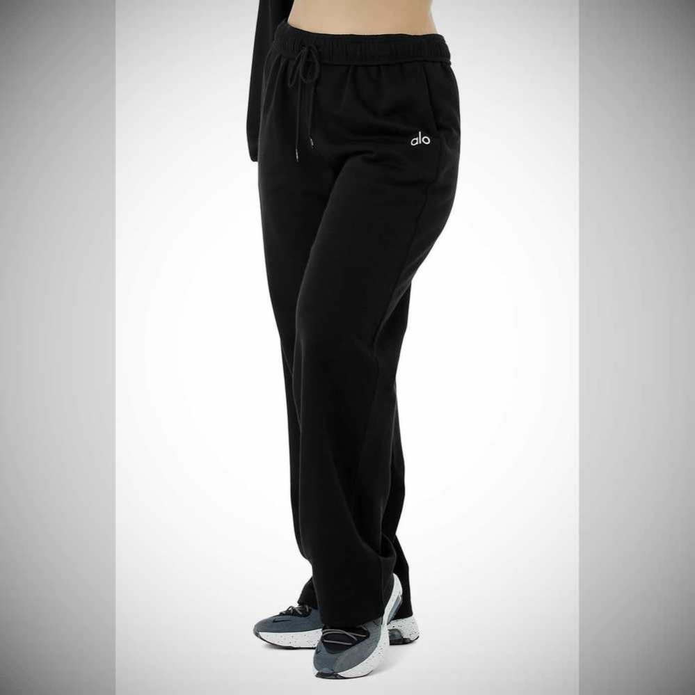 Pantalones Deportivos Alo Yoga Accolade Directo Leg Mujer Negros | MX-10XHMS