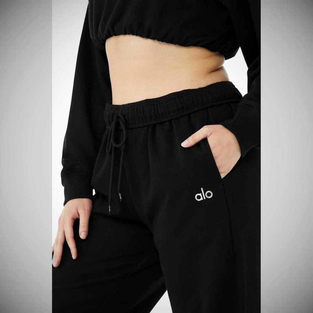 Pantalones Deportivos Alo Yoga Accolade Directo Leg Mujer Negros | MX-10XHMS