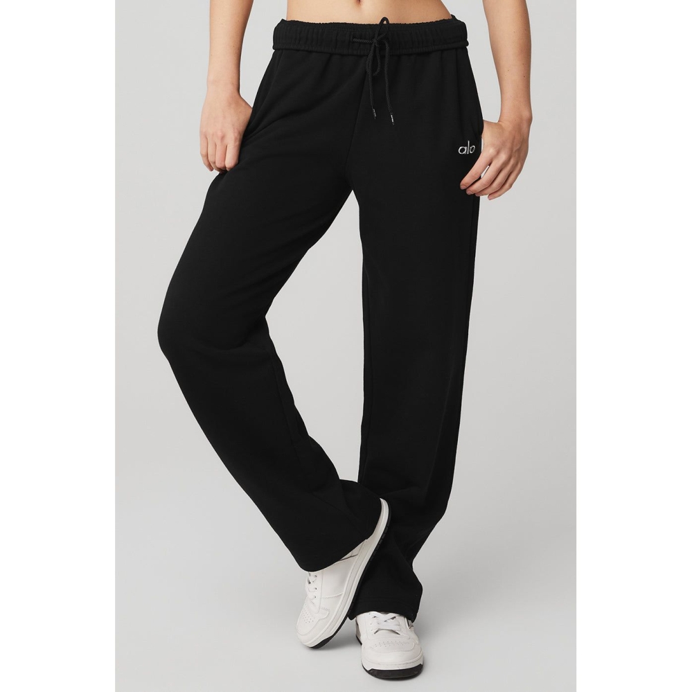 Pantalones Deportivos Alo Yoga Accolade Directo Leg Mujer Negros | MX-10XHMS