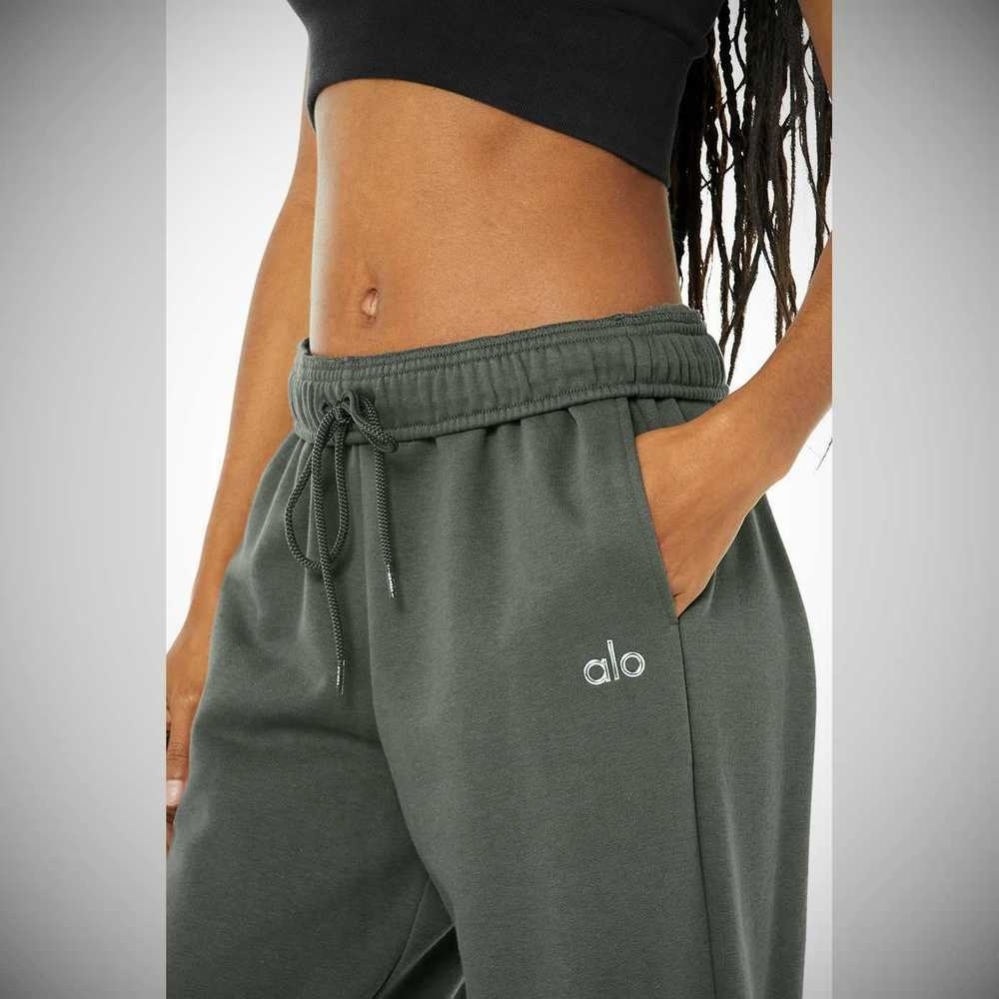 Pantalones Deportivos Alo Yoga Accolade Directo Leg Mujer Verdes Oscuro | MX-30YJHQ