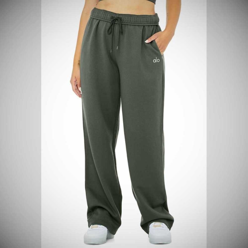 Pantalones Deportivos Alo Yoga Accolade Directo Leg Mujer Verdes Oscuro | MX-30YJHQ