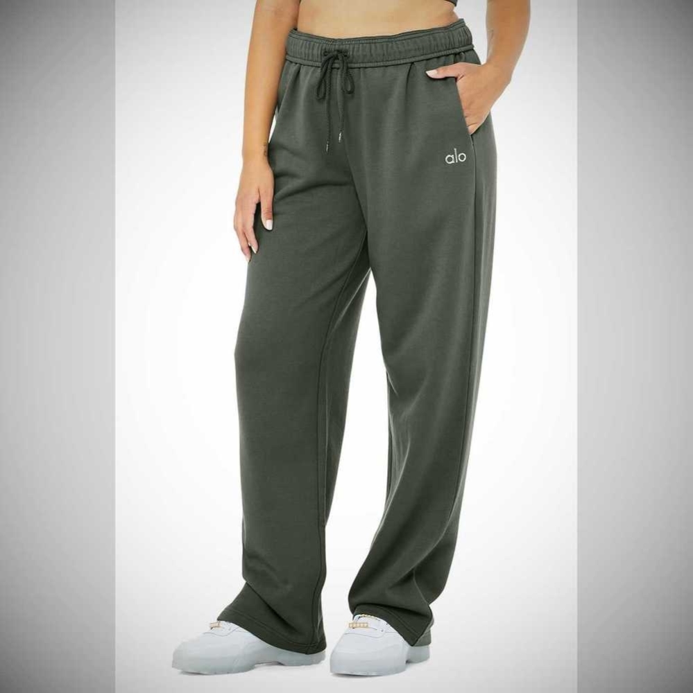 Pantalones Deportivos Alo Yoga Accolade Directo Leg Mujer Verdes Oscuro | MX-30YJHQ