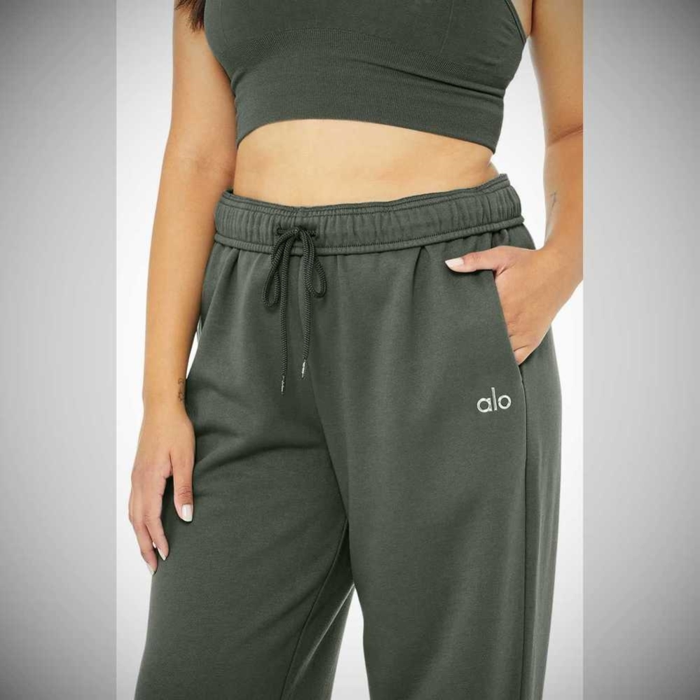 Pantalones Deportivos Alo Yoga Accolade Directo Leg Mujer Verdes Oscuro | MX-30YJHQ