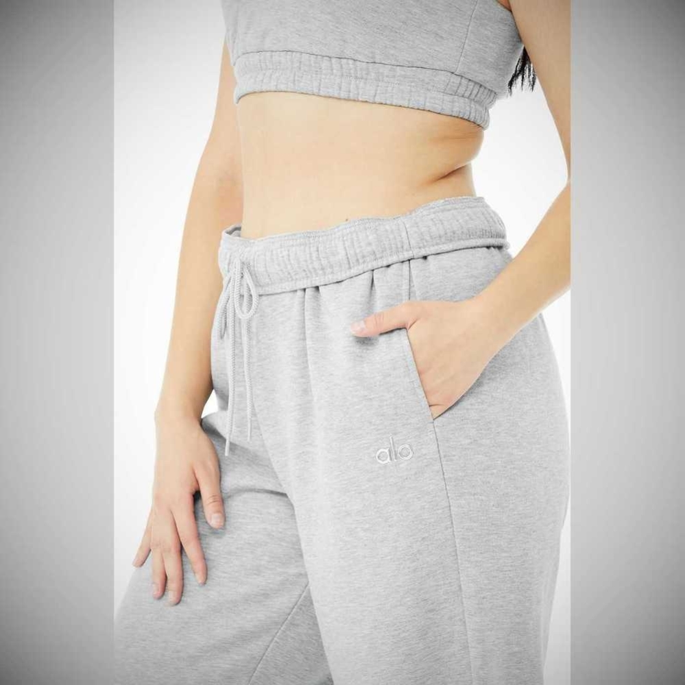 Pantalones Deportivos Alo Yoga Accolade Directo Leg Mujer Grises | MX-60SZAQ