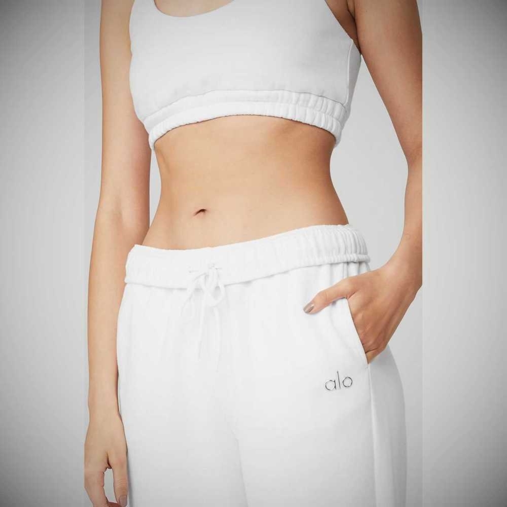 Pantalones Deportivos Alo Yoga Accolade Mujer Blancos | MX-73WPSJ