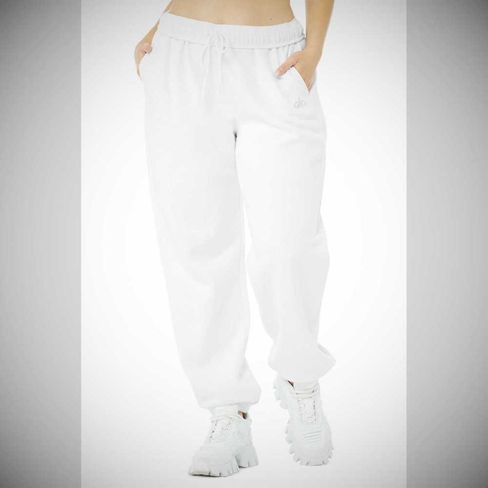 Pantalones Deportivos Alo Yoga Accolade Mujer Blancos | MX-73WPSJ