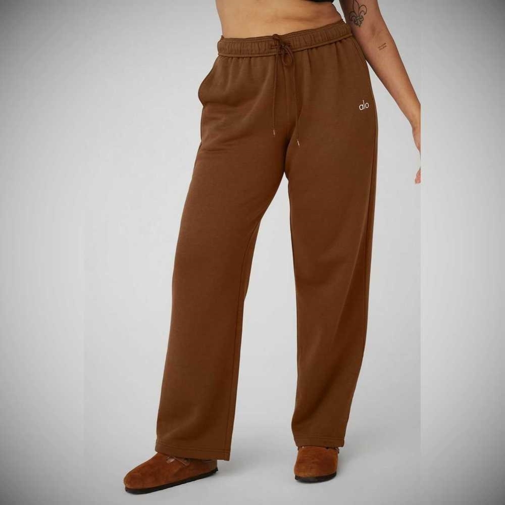 Pantalones Deportivos Alo Yoga Accolade Directo Leg Mujer Marrom | MX-76XDBH