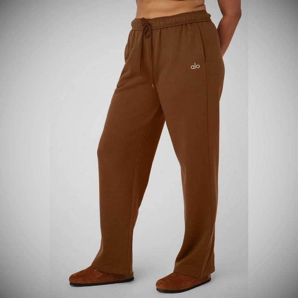 Pantalones Deportivos Alo Yoga Accolade Directo Leg Mujer Marrom | MX-76XDBH