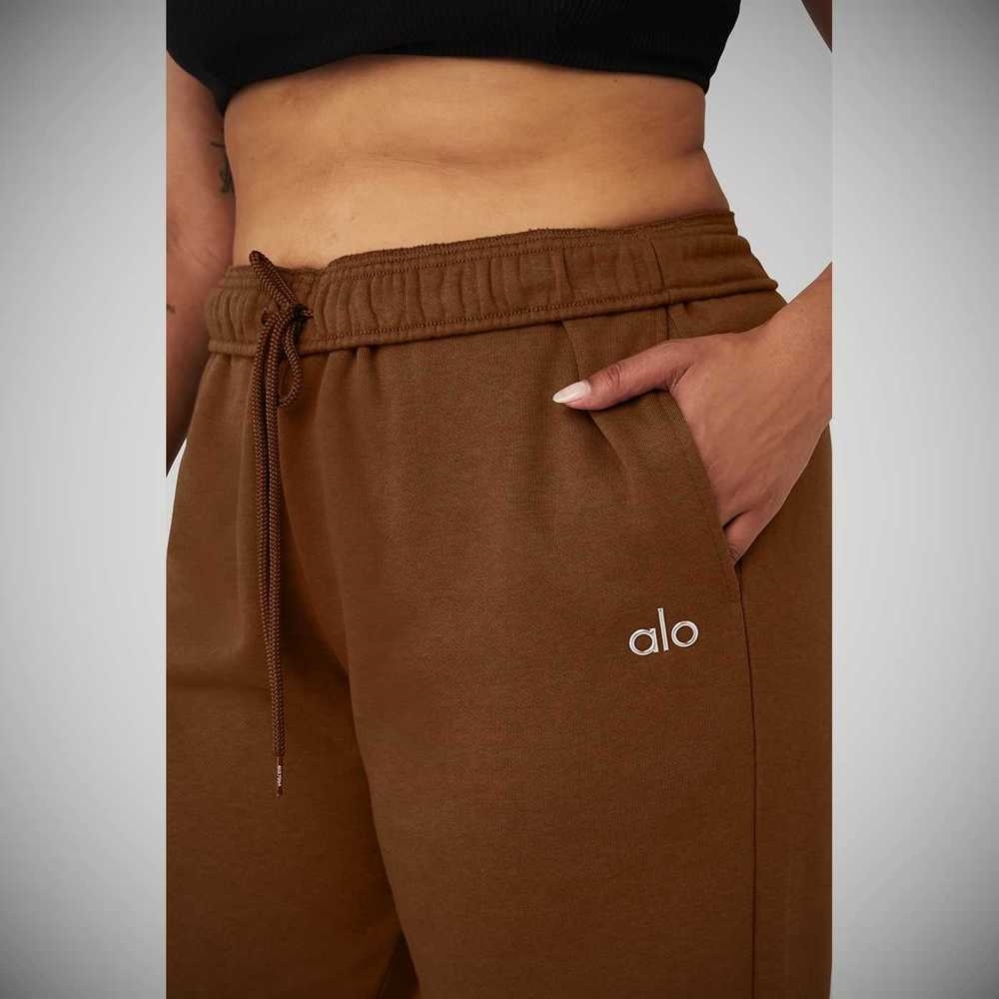 Pantalones Deportivos Alo Yoga Accolade Directo Leg Mujer Marrom | MX-76XDBH