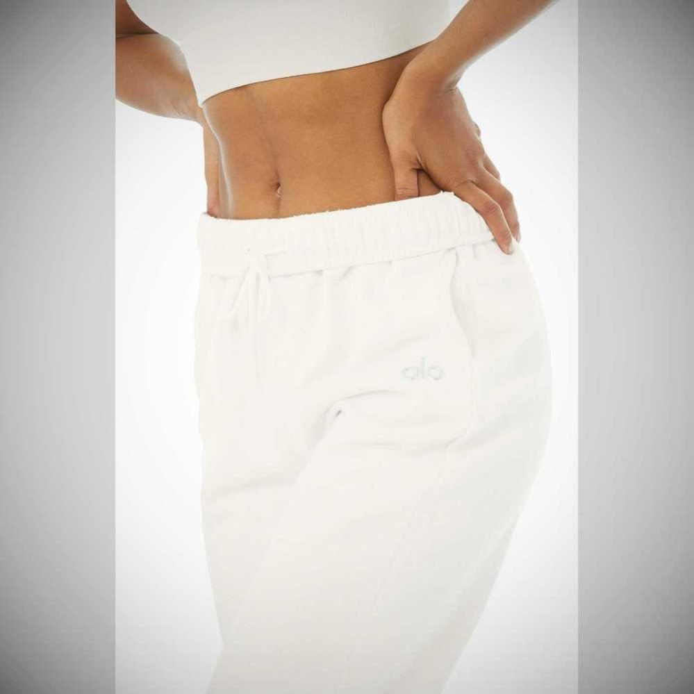 Pantalones Deportivos Alo Yoga Accolade Mujer Blancos | MX-87ZHKV