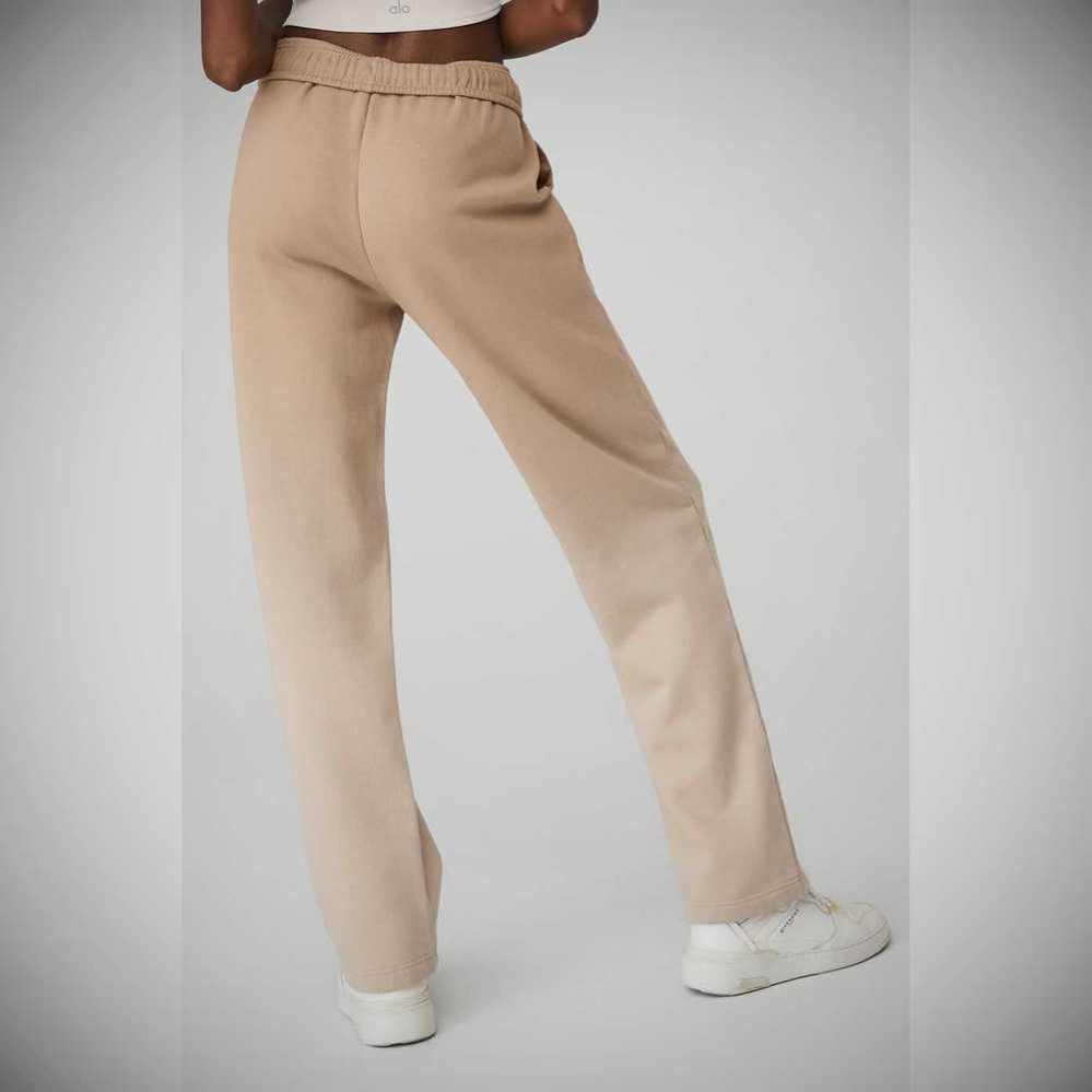 Pantalones Deportivos Alo Yoga Directo Leg Ombre Mujer Sandstorm | MX-95GROF