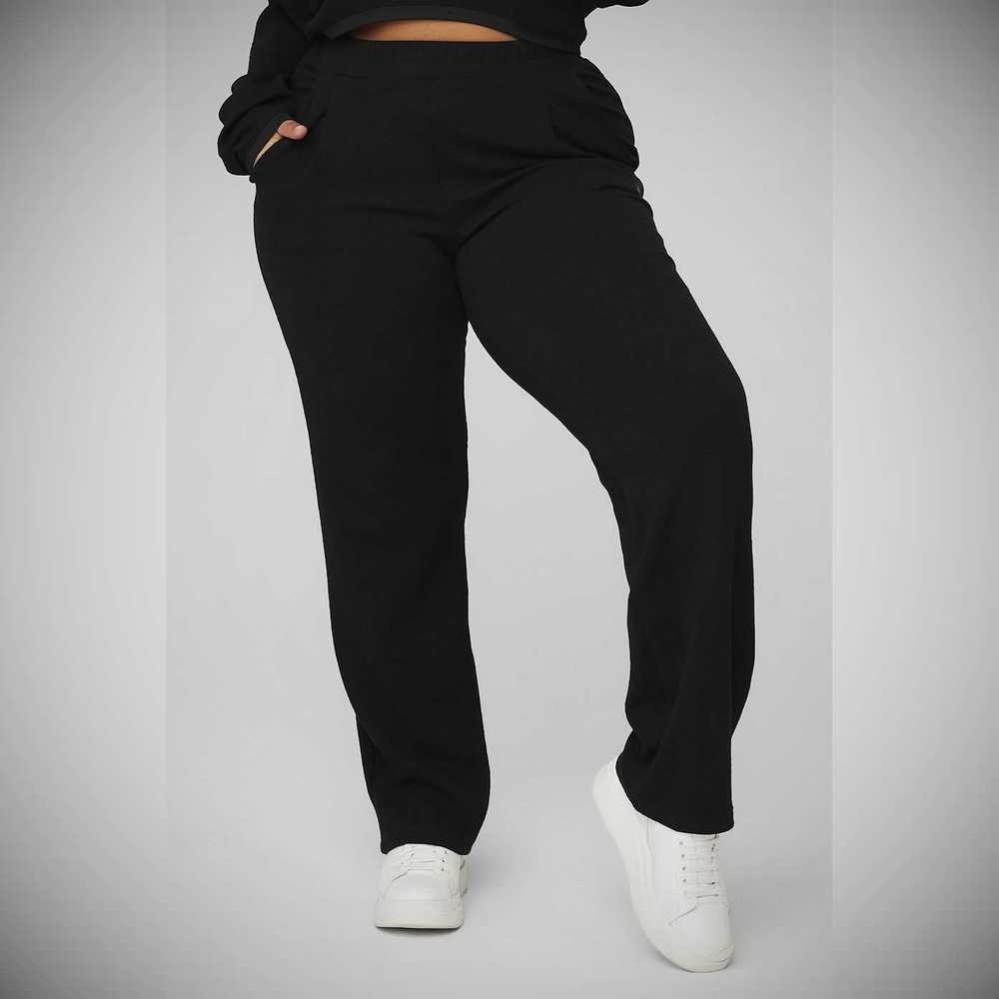 Pantalones Deportivos Alo Yoga High-Cintura Tailored Mujer Negros | MX-32JZOI