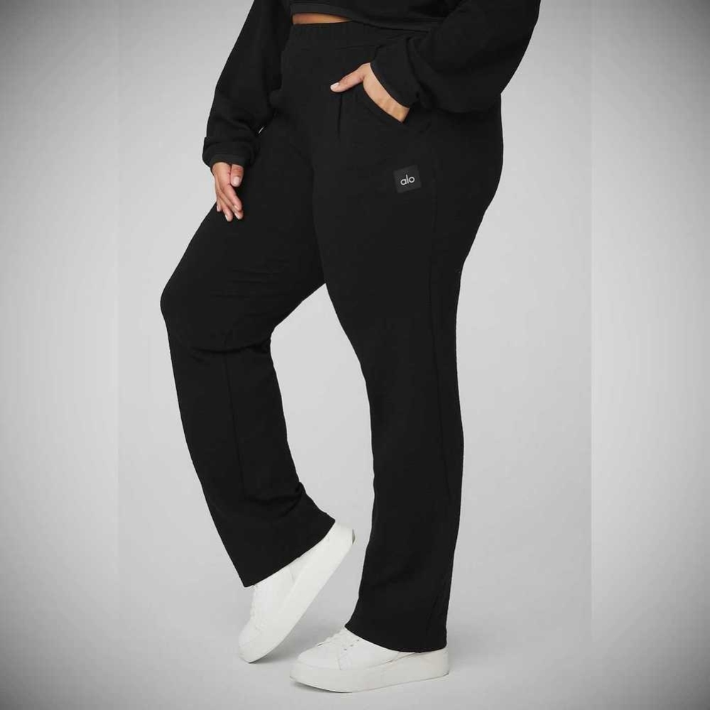 Pantalones Deportivos Alo Yoga High-Cintura Tailored Mujer Negros | MX-32JZOI