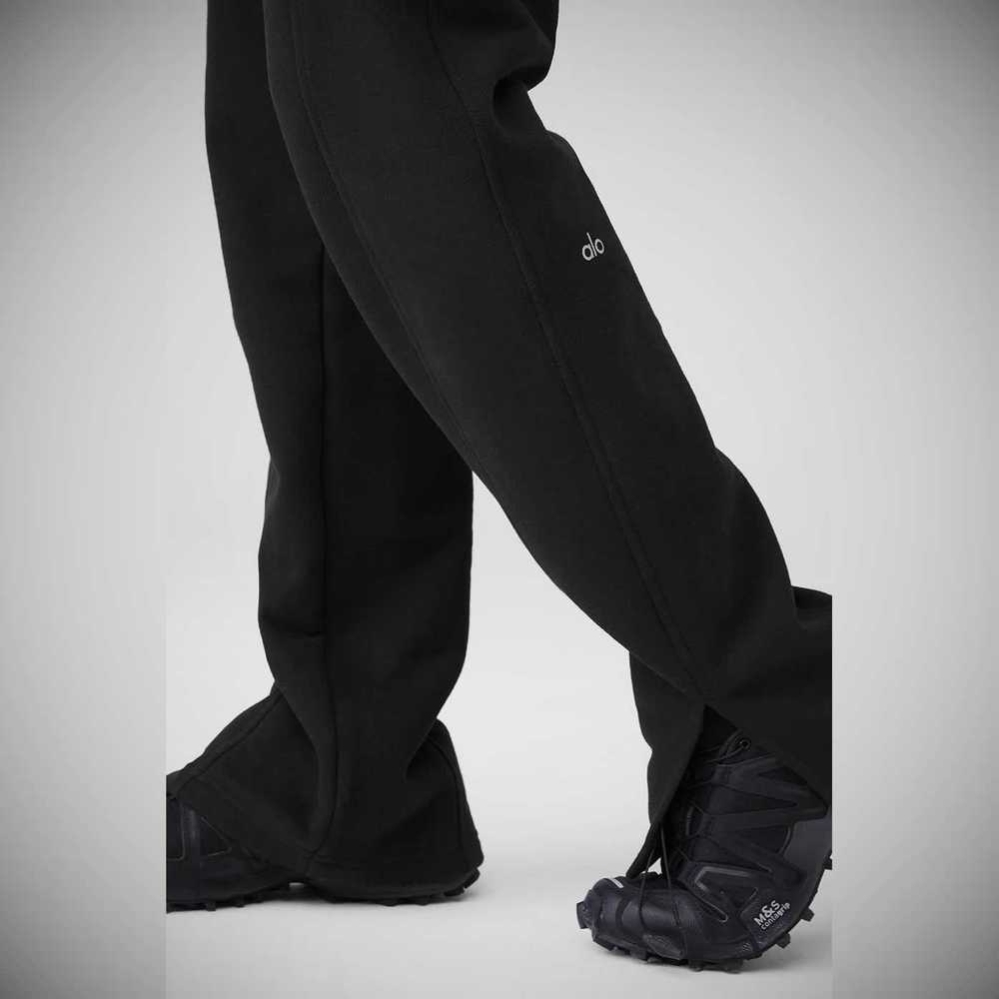 Pantalones Deportivos Alo Yoga High-Cintura Offline Directo Leg Mujer Negros | MX-49NTFX