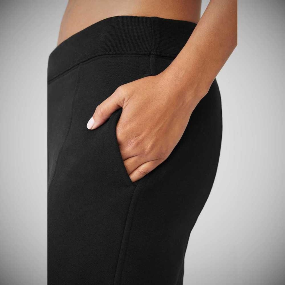 Pantalones Deportivos Alo Yoga High-Cintura Offline Directo Leg Mujer Negros | MX-49NTFX