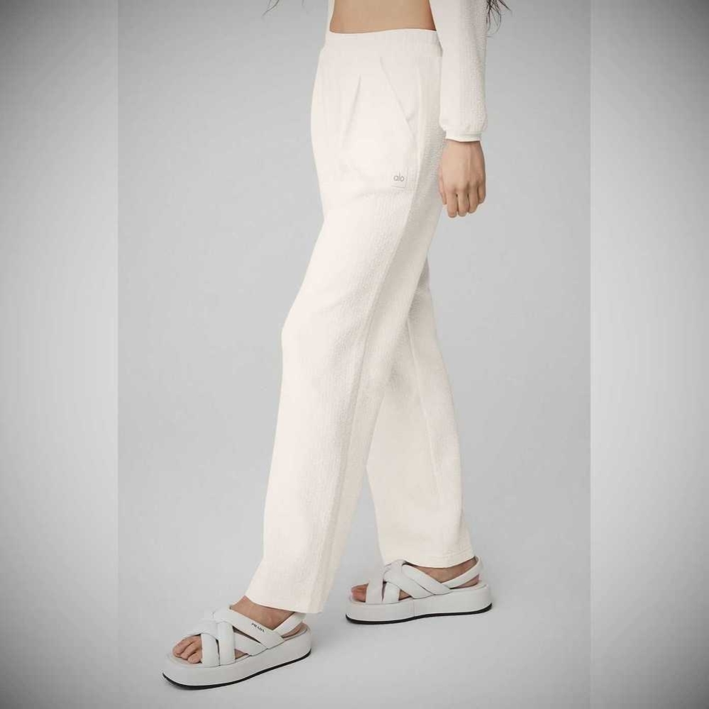 Pantalones Deportivos Alo Yoga High-Cintura Tailored Mujer Blancos | MX-59CXJM