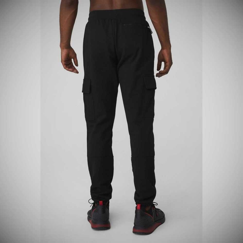 Pantalones Deportivos Alo Yoga Highline Cargo Hombre Negros | MX-63ZODW