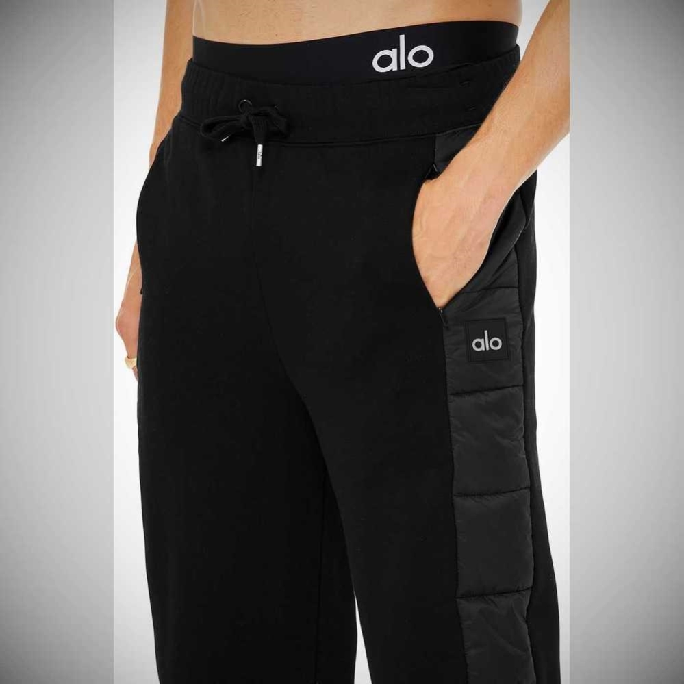 Pantalones Deportivos Alo Yoga Mash Up Hombre Negros | MX-26HDKE