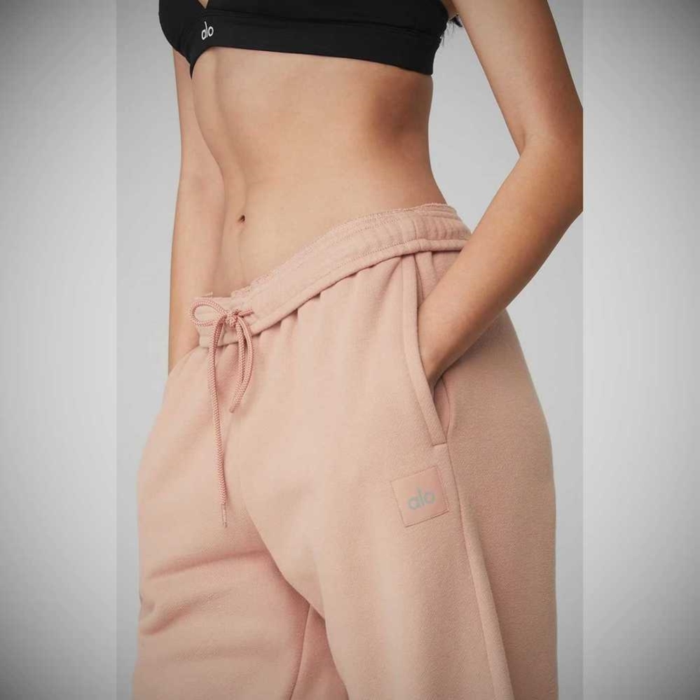 Pantalones Deportivos Alo Yoga Renown Heavy Weight Mujer Rosas Grises | MX-32PFKQ