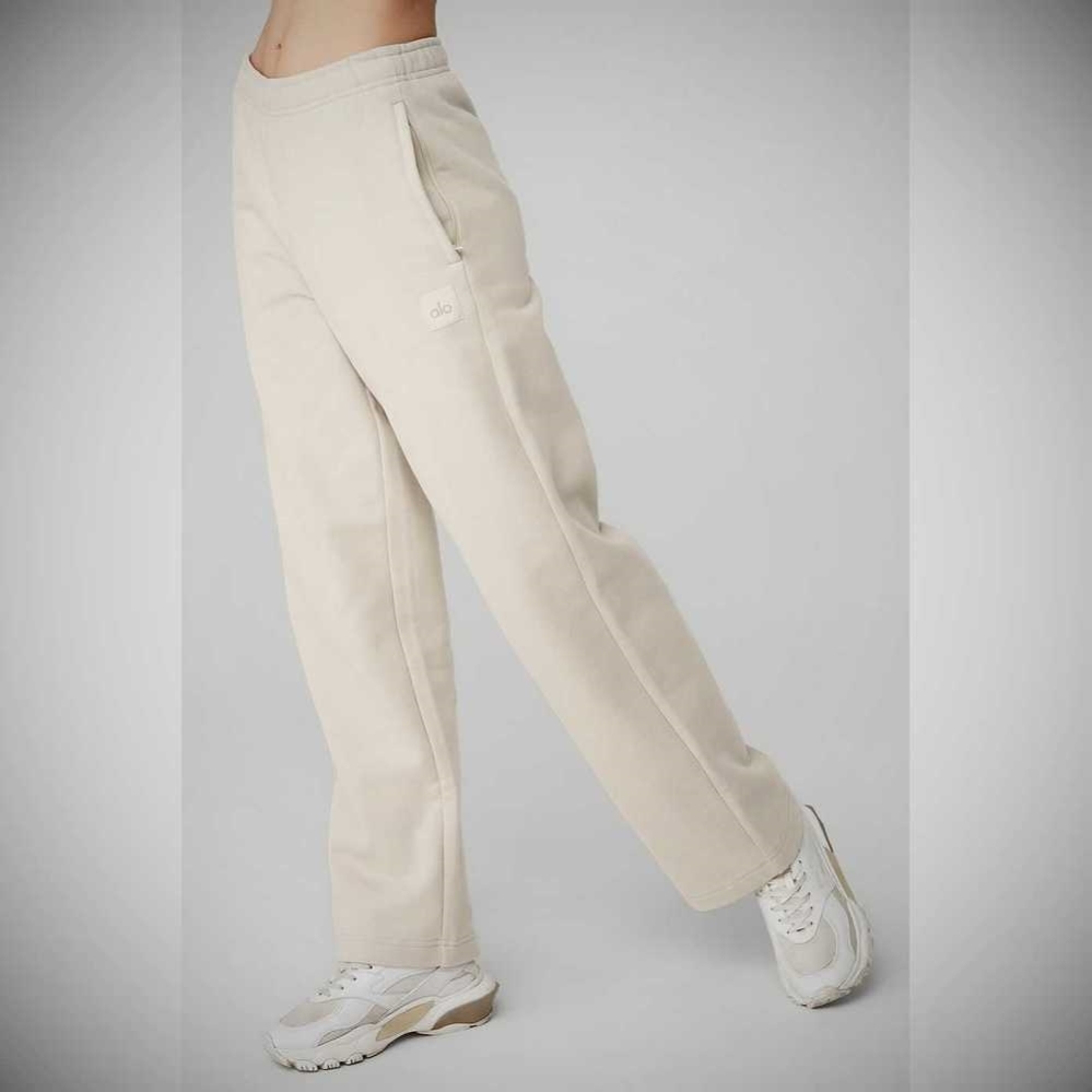 Pantalones Deportivos Alo Yoga Renown Heavy Weight Mujer Beige | MX-42IAFE