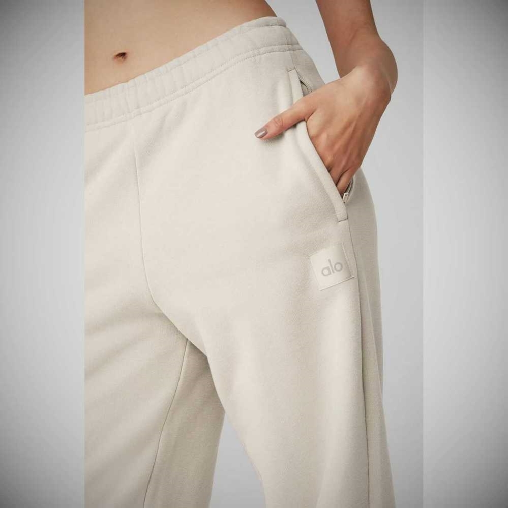 Pantalones Deportivos Alo Yoga Renown Heavy Weight Mujer Beige | MX-42IAFE