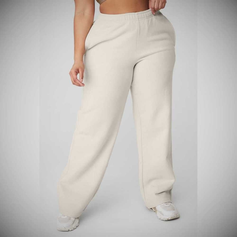 Pantalones Deportivos Alo Yoga Renown Heavy Weight Mujer Beige | MX-42IAFE