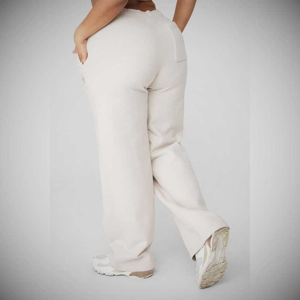 Pantalones Deportivos Alo Yoga Renown Heavy Weight Mujer Beige | MX-42IAFE