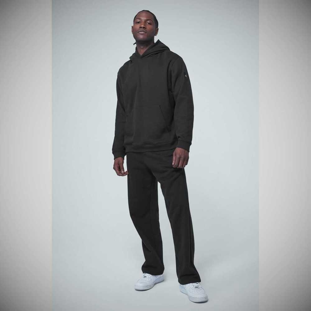 Pantalones Deportivos Alo Yoga Renown Heavy Weight Hombre Negros | MX-52LJDS