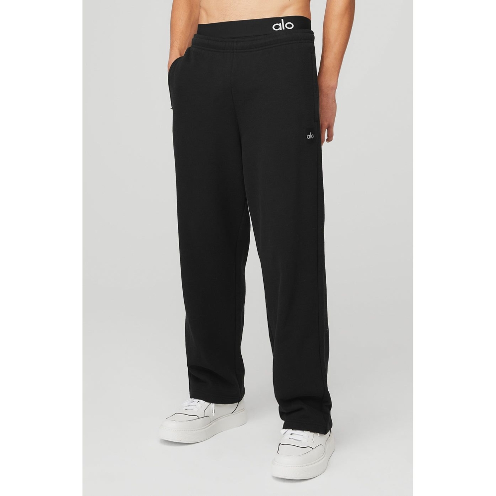 Pantalones Deportivos Alo Yoga Renown Heavy Weight Hombre Negros | MX-52LJDS