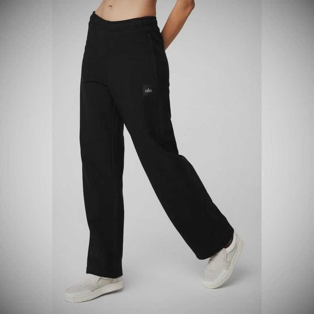 Pantalones Deportivos Alo Yoga Renown Heavy Weight Mujer Negros | MX-52SYUQ