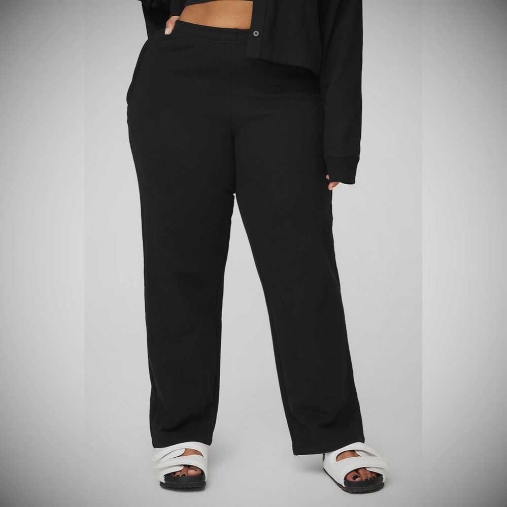 Pantalones Deportivos Alo Yoga Renown Heavy Weight Mujer Negros | MX-52SYUQ