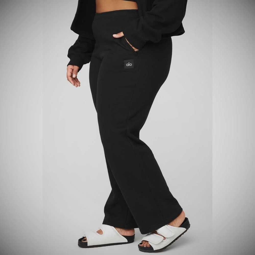 Pantalones Deportivos Alo Yoga Renown Heavy Weight Mujer Negros | MX-52SYUQ