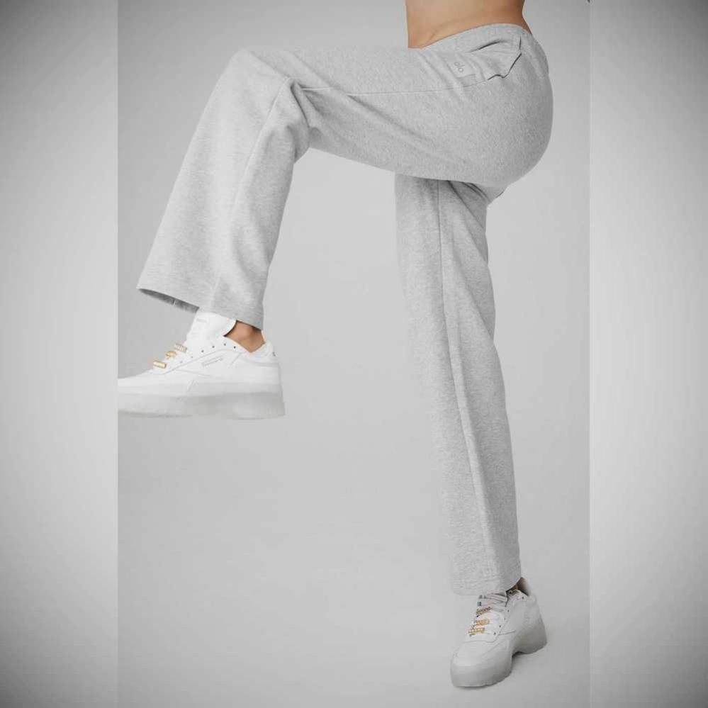 Pantalones Deportivos Alo Yoga Renown Heavy Weight Mujer Grises | MX-89CDRH